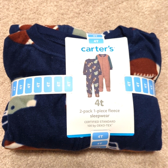 2-pack 1 piece fleece sleepwear NWT - Picture 1 of 1